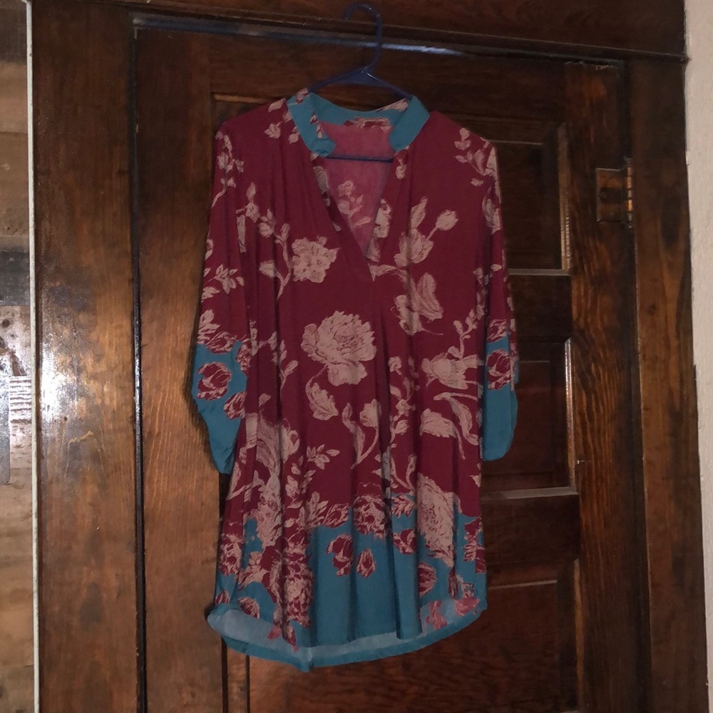 Blouse with a v-neck